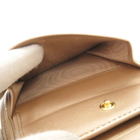 PRADA Gold Leather Saffiano Wallet - Picture 7 of 8